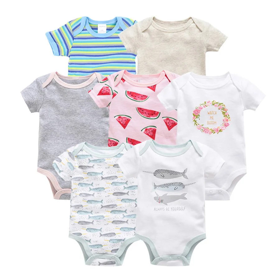 Детская одежда для новорожденных kavkas vetement bebe 7 шт./лот лето 2019|Ползунки малышей| |