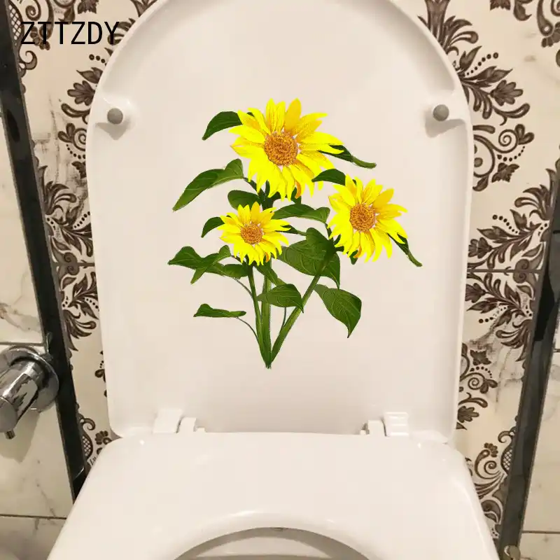 Blue Flowers Classical Hand Painted Sticker Home Wall Toilet Classic Decoration