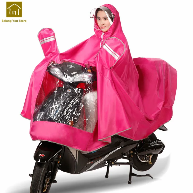 Водонепроницаемый мотоциклетный плащ для Мужской плащ женские дождевые куртки Regenjas Kinderen Плюс Размер Дождевик Пончо непроницаемый QKR249 - Цвет: 5X red