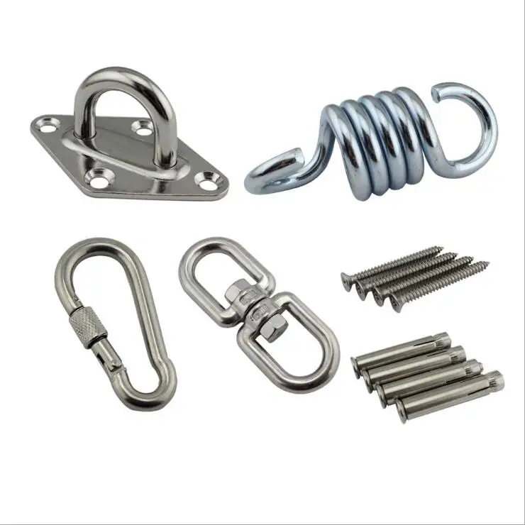 

Hammock Chair Ultimate Hanging accessories Kit 500 LB Capacity Hammock Spring, Swivel Hook, and Ceiling Hammock Mount