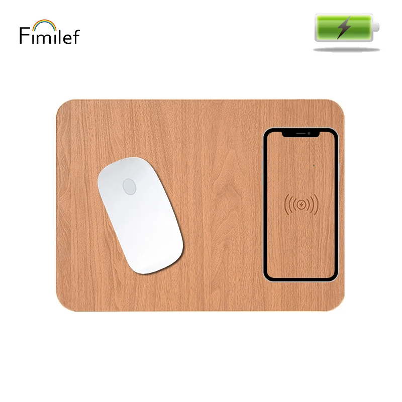 Мобильный телефон Fimilef QI с беспроводной зарядкой коврик для мыши Iphone 8 Plus X Samsung