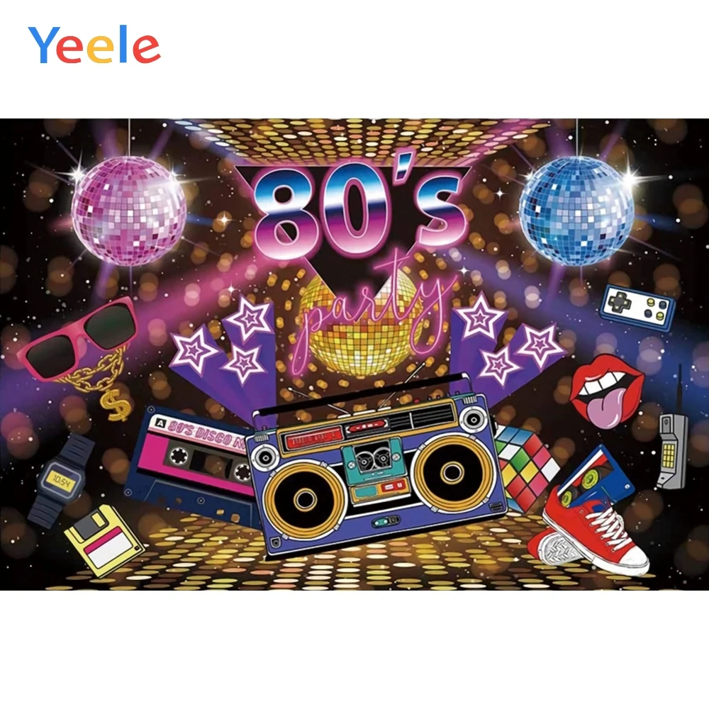 Yeele 80's Party Decor Reminiscence Rock Tape Retro Photography Backdrops Personalized Photographic Backgrounds For Photo Studio