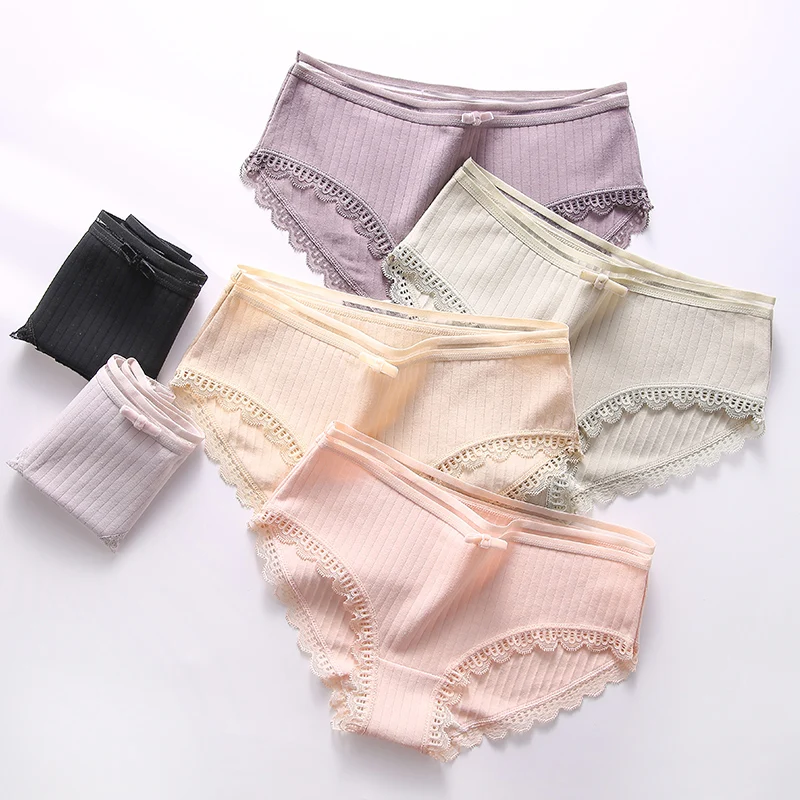 

LANGSHA Panties Women's Cotton Underwear Briefs Soft Breathable Cute Bow Girls Panty Ladies Sexy Female Seamless Lingerie