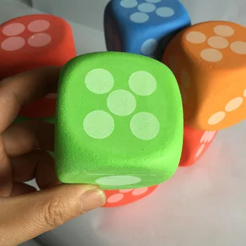 

New 1 pcs D6 Big Dice Children's Educational Toys Six-sided Tweezers EVA Foam Rounded 5.8CM Polyhedral Dice