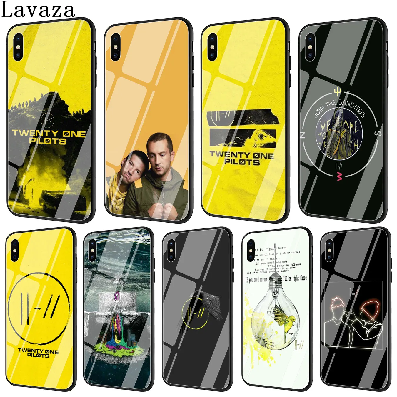 Чехол Lavaza twenty one pilots из закаленного стекла для Apple iPhone XR X XS Max 6 6S 7 8 Plus 5 5S SE 10 чехол s 8 Plus 7Plus