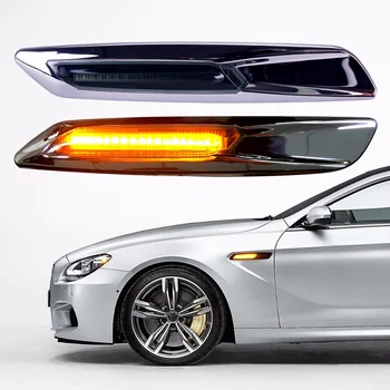 

2pcs Car LED Carbon Fiber Paper Fender Turn Signal Lamp for BMW E46 E82 E87 E88 E90 E91 E92 E60 E61Auto Light Car-styling