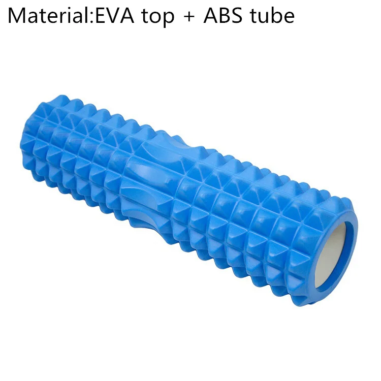 45*14 см высокая плотность Йога фитнес оборудование пена роликовые блоки для пилатеса фитнес гимнастические упражнения физио массажный ролик для йоги блок - Цвет: Синий