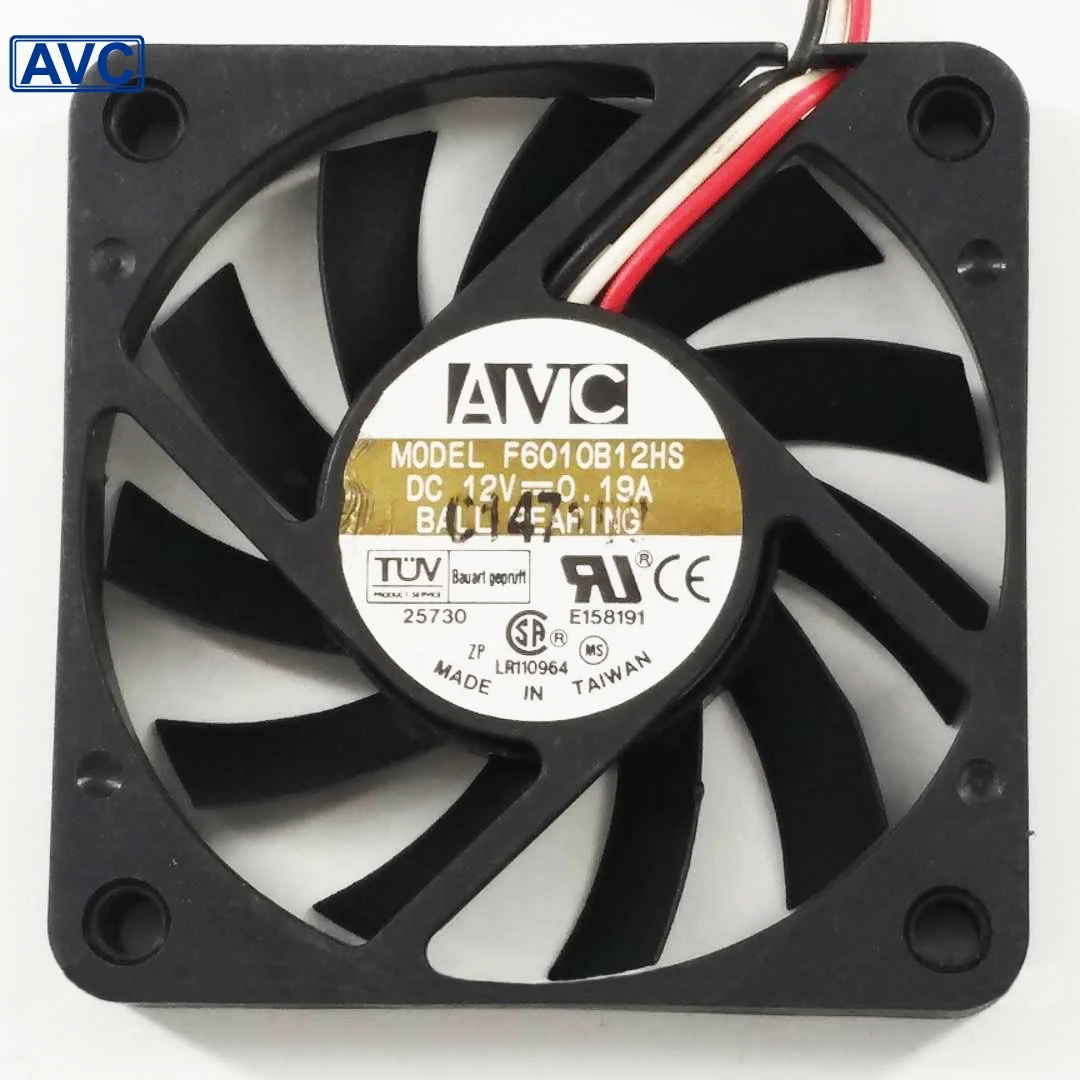2pcs 6010B12HS 6010 6cm 60x60x10mm 12V 0.19A server cooling fanin Fans