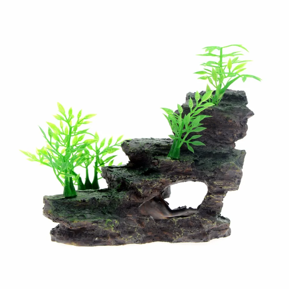New Aquarium Rockery Landscape Rockery Mountain Decorative Rock Beautiful Cave Stone Tree Fish