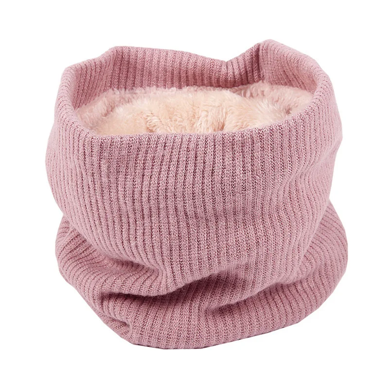 Autumn Winter Scarf Women Men Thickened Wool Warm Neck Collar Children Baby Scarf Boys Girl Students Fashion Head Scarves   