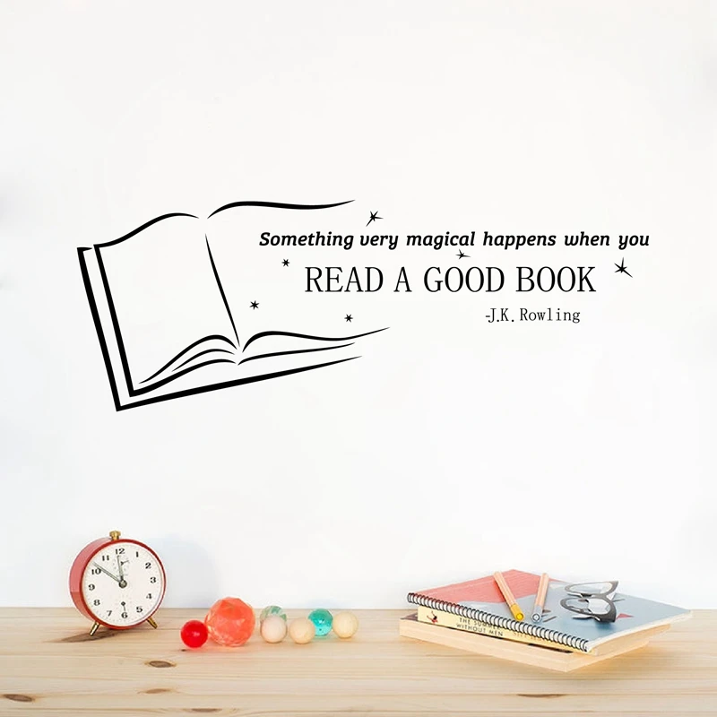 Read A Good Book Vinyl Decal Studying Room School Decor
