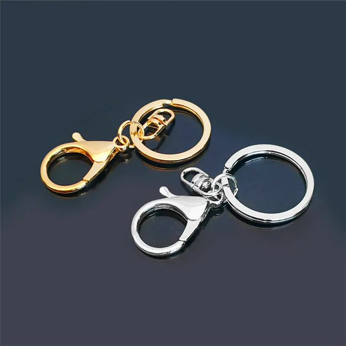 Высококачественные золотые серебряные цепочки для ключей, кольцо для изготовления ювелирных изделий, аксессуары для самостоятельной сборки, запчасти для сумок, подвески для автомобильных брелков, брелок для ключей