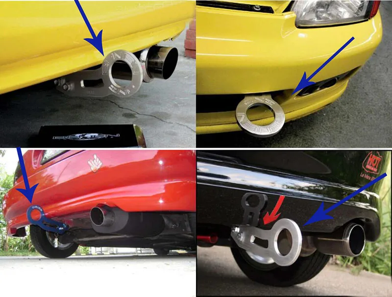 Towing Hook Aluminum Rear Bumper Tow Towing Hook Ring for CIVIC INTEGRA EG EK DC DC2 Towing Hook Aluminum Rear Bumper Tow Towing Hook Ring for CIVIC INTEGRA EG EK DC DC2