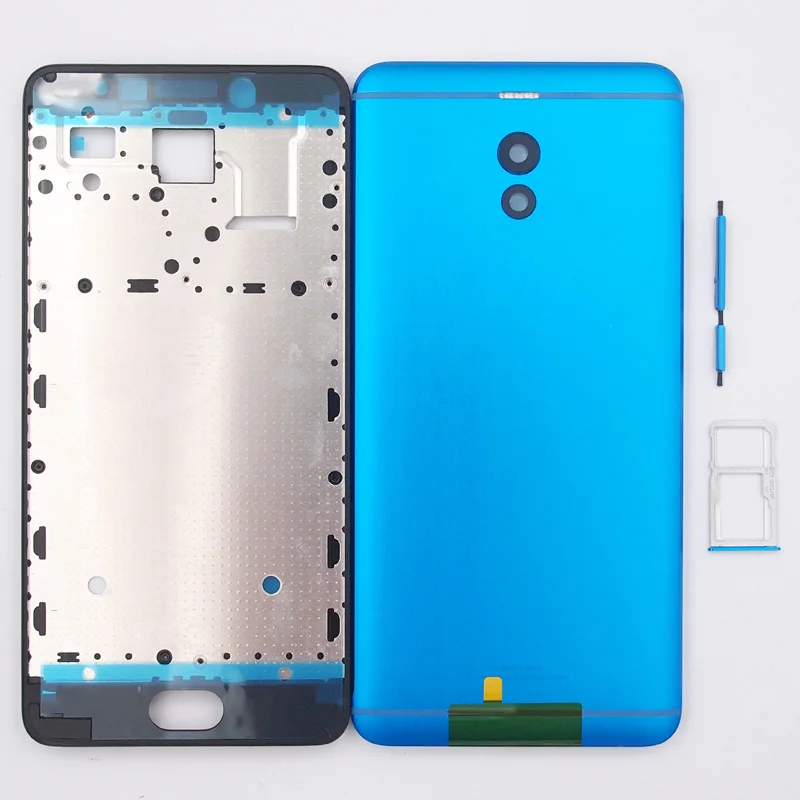 

BaanSam New Front Frame Battery Door Back Cover Housing Case For MEIZU M6 Note 5.5 Inch With Power Volume Buttons+SIM Card Tray