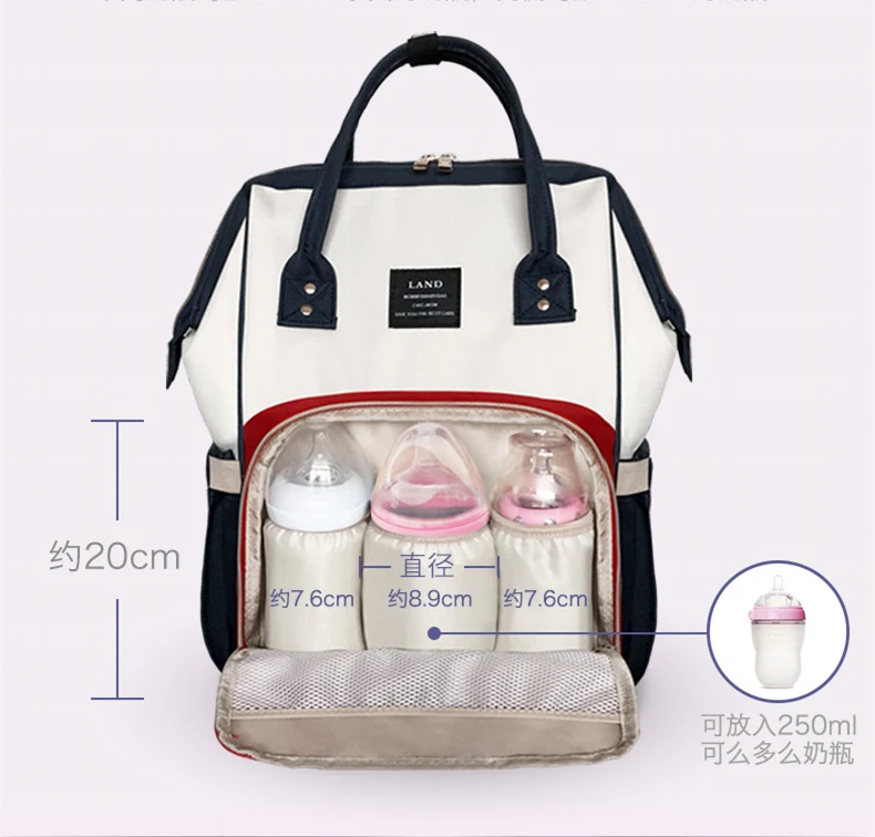 Цвет блокирование детские сумки для мамы Портативный для беременных пеленки мешок мать Путешествия Пеленки рюкзак качество бренда