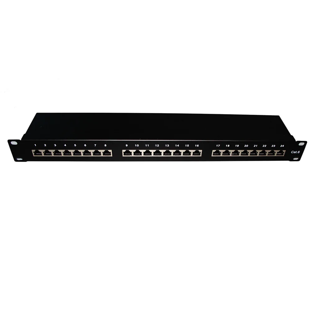 

24 Ports FTP Cat 6 shielded Network Patch Panel 1U Height Fluke Passed Rack Mounted