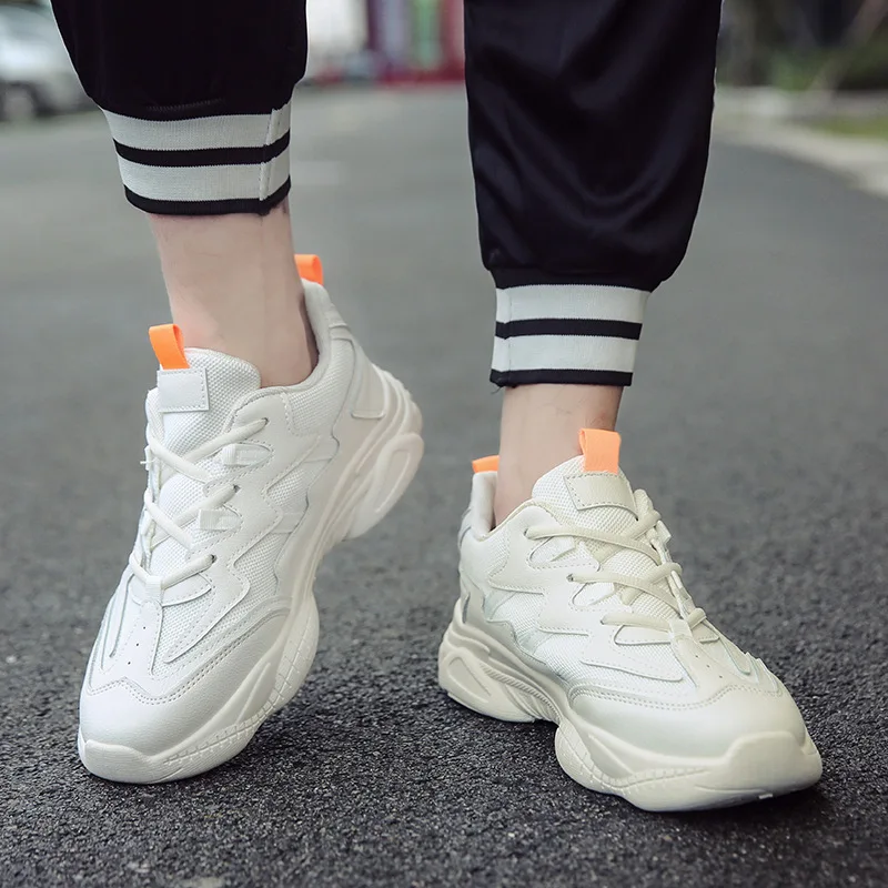 

New Arrival Fashion Men Vulcanized Shoes Summer Platform Shoes Man Sneakers White Trainers Chaussure Homme Men's Casual Shoes