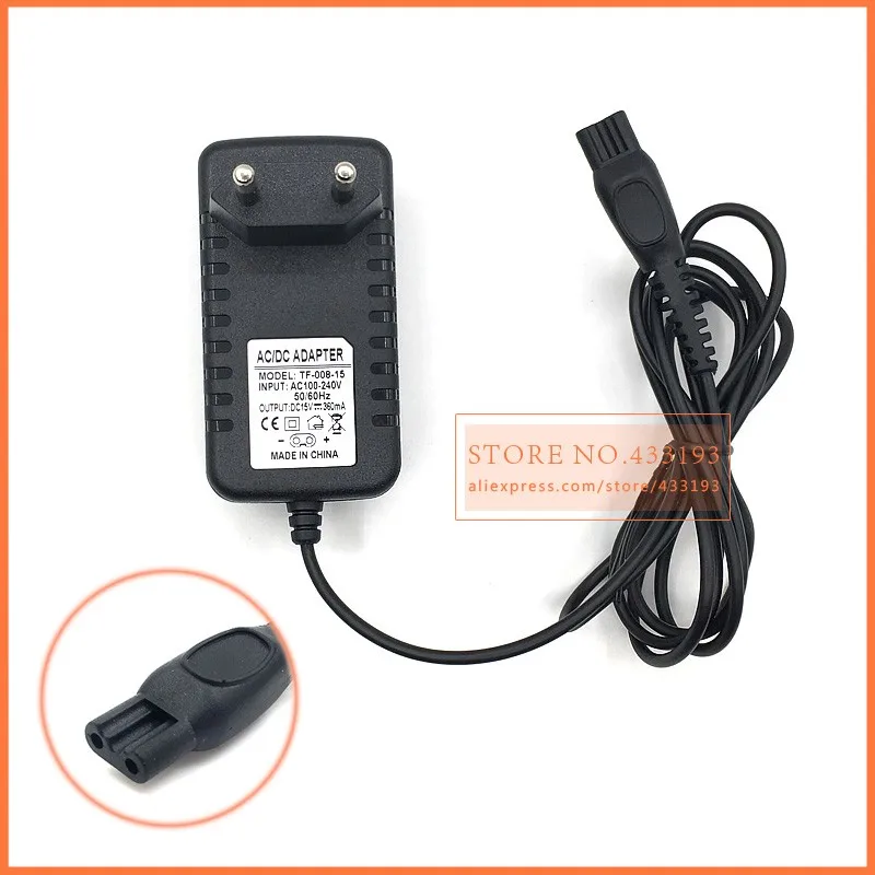 

NEW 15V 360mA 2-Prong EU Wall Plug AC Power Adapter Charger for PHILIPS Shaver - 02437