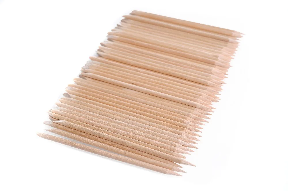 

100 pcs/pack Nail Cuticle Remover Nail Art Orange Wood Sticks Cuticle Pusher Manicures Nail Art Care Tools