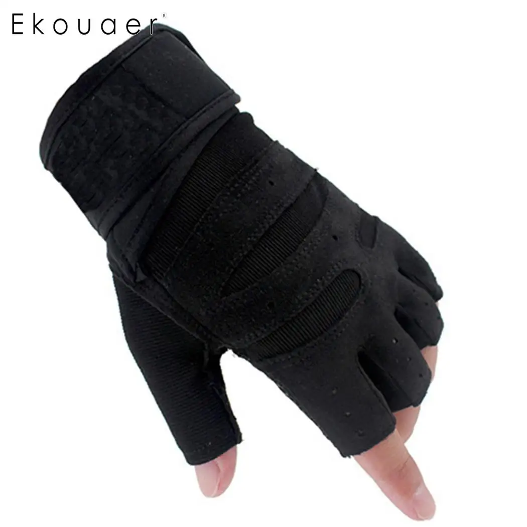 Weight Lifting Gym Gloves Wrist Protector Sports Crossfit Training workout gloves Half Finger Body Building Fitness Gloves