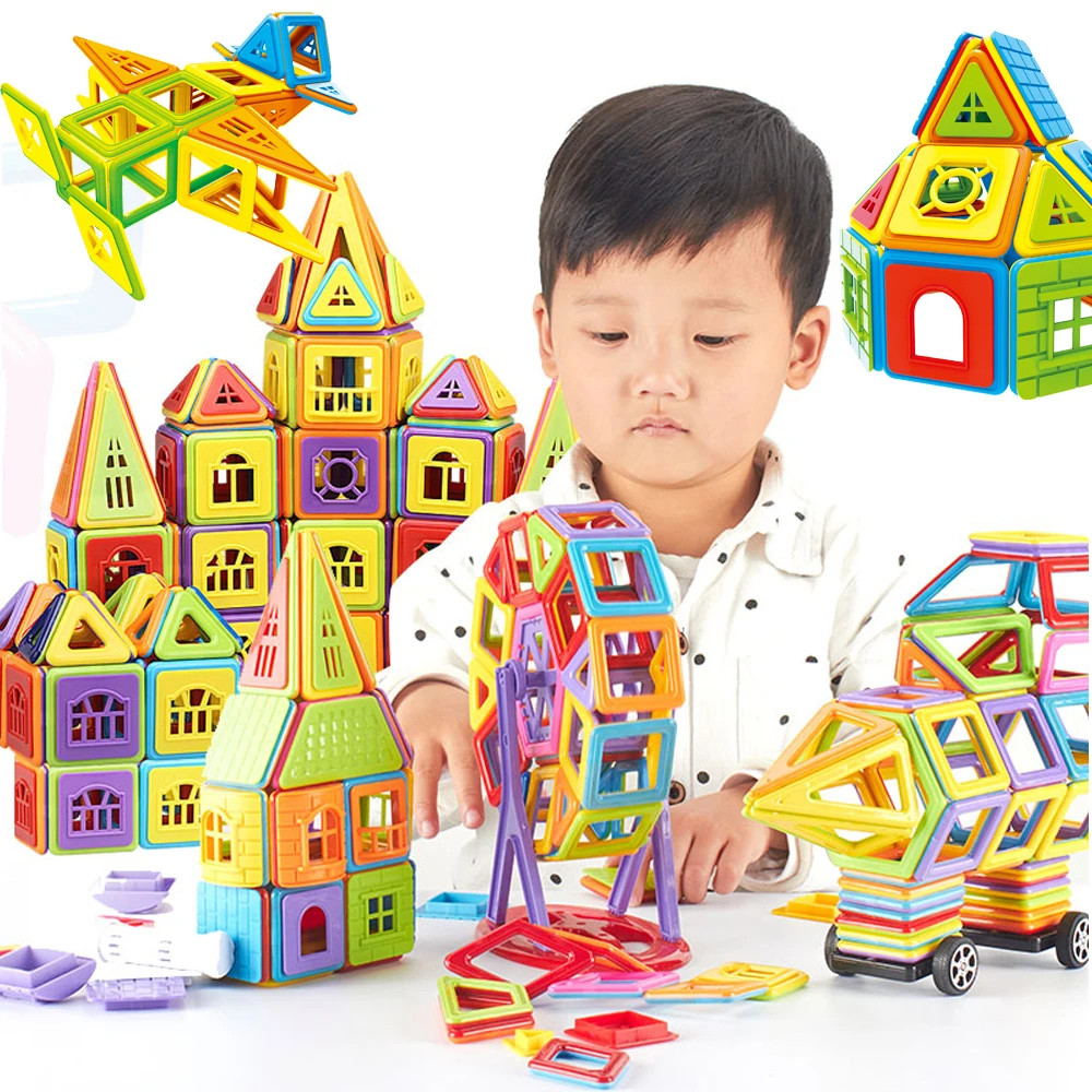 Goedkoop 402 PCS 3D DIY Magnetische Bouwstenen Designer Bouw Speelgoed Set Model Magneet Educatief Hobby Speelgoed of Kinderen Geschenken