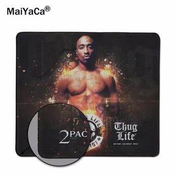 

MaiYaCa New Anti-Slip PC Cool Tupac Shakur Silon Mouse Mat 220mmX180mmx2mm Pad Me Mat for Optal