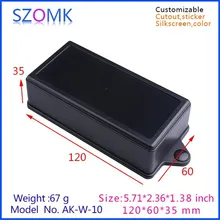ABS пластик электронные проект коробка для DIY случае (4 шт.) 120*60*35 мм корпус прибора случай-контроль коробка Монтажная коробка корпус