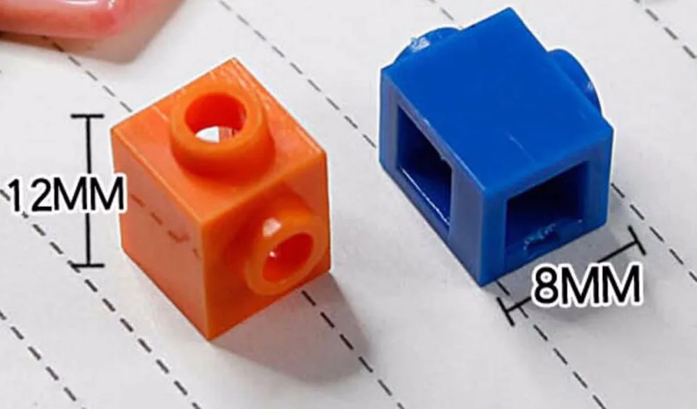 Кирпич 1X1 W. 1 Ручка DIY блок части кирпича совместим со всеми другими брендовыми частицами