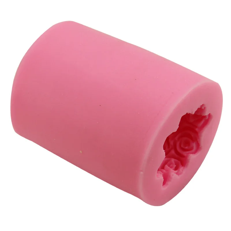 Preise Zylinder Rose Blume Silikon Kerze Mold Valentinstag Hochzeit Handgemachte Ton Handwerk Kunst Seife Formen DIY 3D Kerze, Der werkzeuge