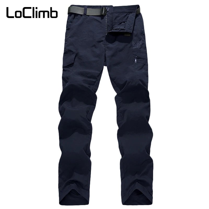 LoClimb мужские летние походные брюки для кемпинга, мужские уличные треккинговые спортивные брюки для альпинизма, рыбалки, треккинга, брюки AM005