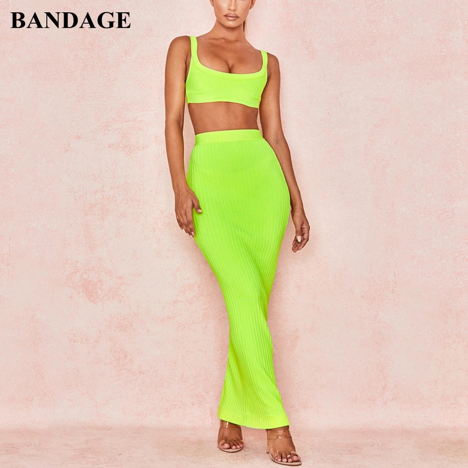 2 piece wrap skirt set