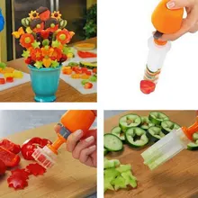 

2018 New Kitchen Tools Decorator Salad ABS+PP 6PCS Lovely Beautiful Arts Fruit Shaper Fruit Vegetable Cake Tools