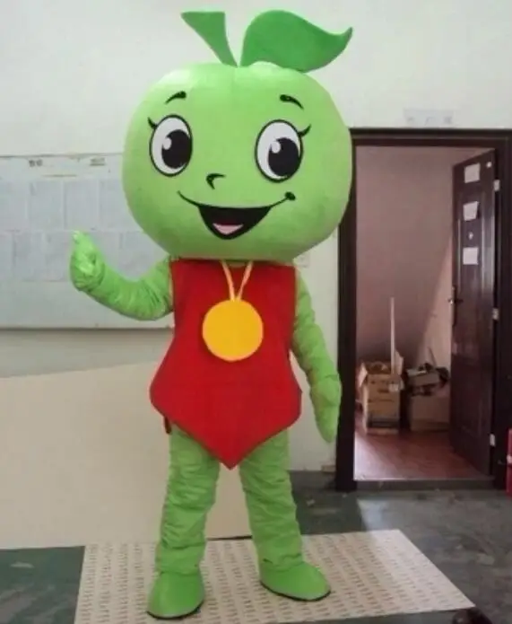 Professional Mascot Studio All Sizes Green Apple Costume Cosplay Dress Halloween Carvinal Performance |