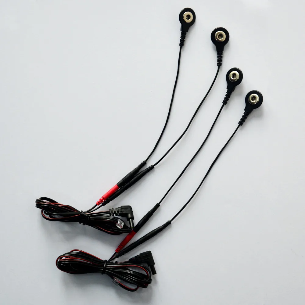 2 шт. Сменный электрод TENS свинцовые провода с 4 шт. адаптер короткие кабели использовать для десятки единиц
