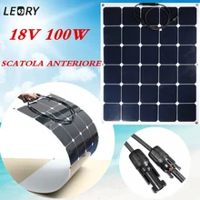 Универсальный SPW-100W 18 В Солнечный Панель монокристаллический полугибкий + ВС-Мощность чип для RV лодка дома кемпинг 12 В Батарея Зарядное устройство