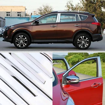 

A Set Window Pillars Window Sill Molding Trim Exactly Fitted For Toyota RAV4 2014-2017