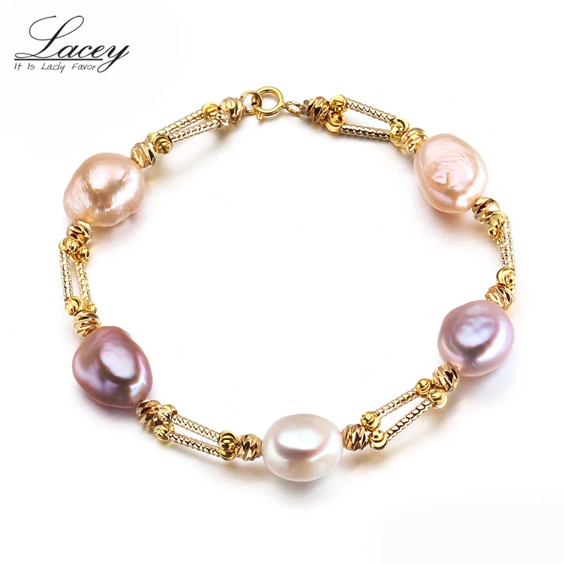 Aliexpress.com : Buy Baroque natural freshwater pearl bracelet for