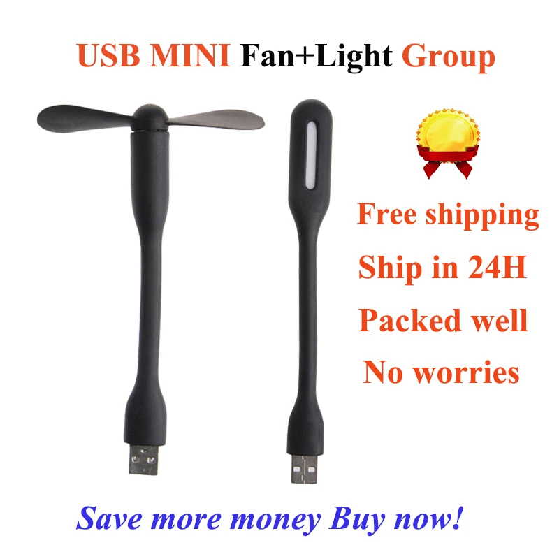 Маленький USB вентилятор креативный мини кулер портативный с гибкой светодиодной