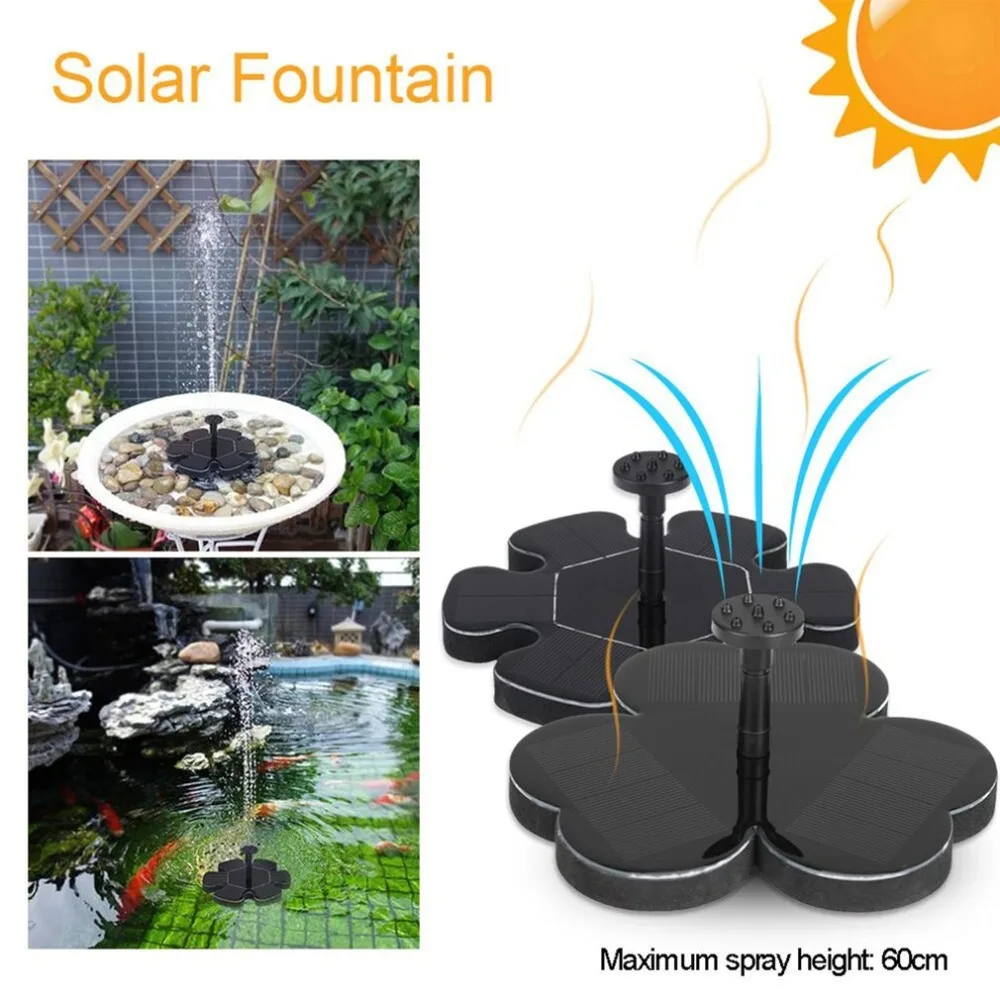 

Innovative Flower Design Solar Powered Floating Fountain Water Pump for Pool Garden Pond Fish Tank Bird Baths