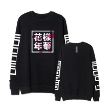 Толстовки на весну и осень для женщин Bangtan обувь для мальчиков альбом вентиляторы одежда с буквенным принтом О образным вырезом толстовка