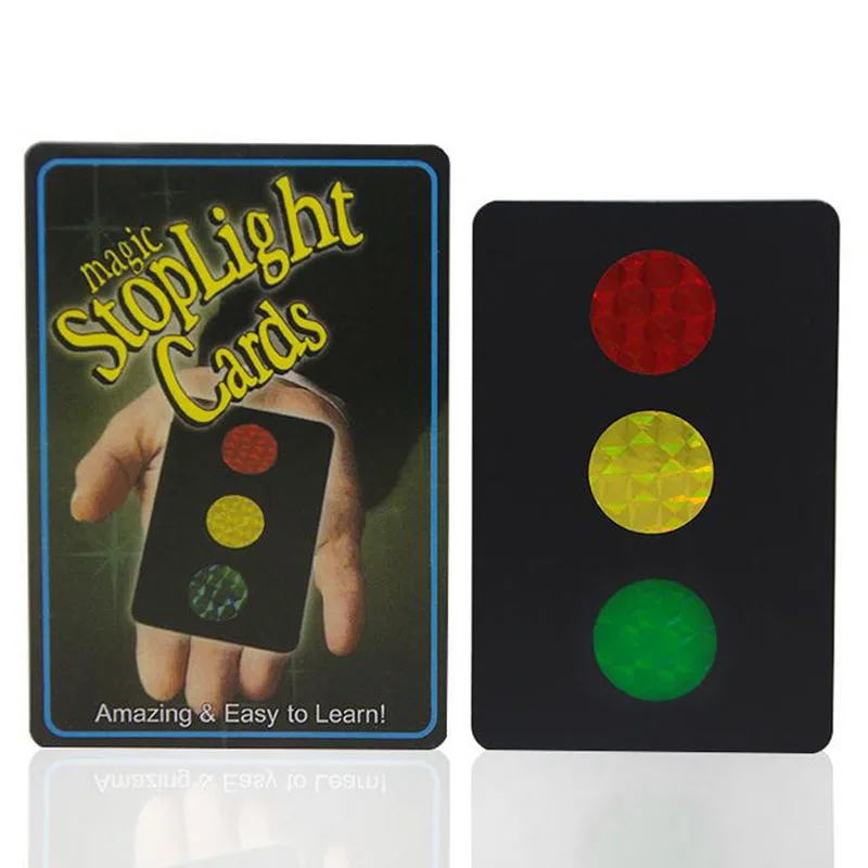 

2Sets Magic Stop Light Cards Magic Tricks Traffic Light Dot Change Magia Close Up Illusion Accessories Gimmick Props Comedy