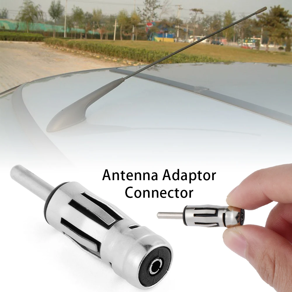 

1PC Alloy Car Vehicles Radio Stereo ISO To Din Aerial Antenna Mast Adaptor Connector Plug Auto Accessories