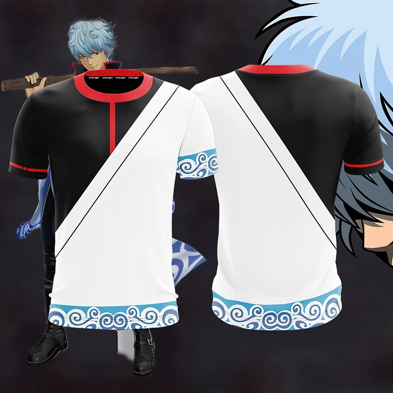 

BIANYILONG 2019 New Summer Casual Short Sleeve Tops&Tees Gintama Sakata Gintoki Cosplay Unisex 3D T-shirt