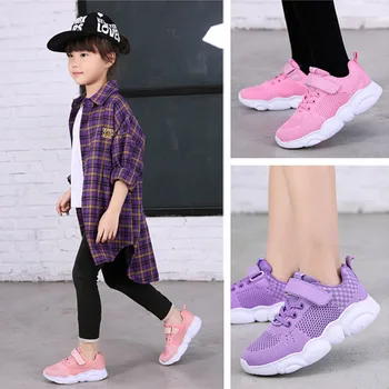 

Tenis Infantil Menina Tenis Led 2019 Children Girls Mesh Sneakers Soft Sole Breathable Casual Shoes For Toddler Size 28-38
