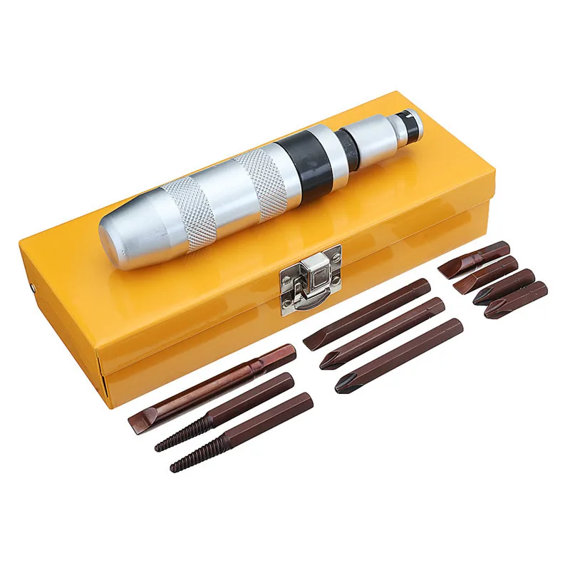 

High Quality 12Pcs Portable Multifunctional Impact Screwdriver Set Driver Chisel Bits Screw Removal Professional Hand Tool Kit