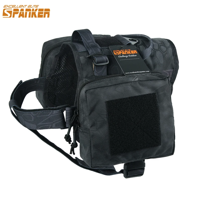 

EXCELLENT ELITE SPANKER Outdoor Dog Hunting Vests Suit Battle Edition Dog Garment Dog T-Shirt Tactical Pet Clothing With Pouch