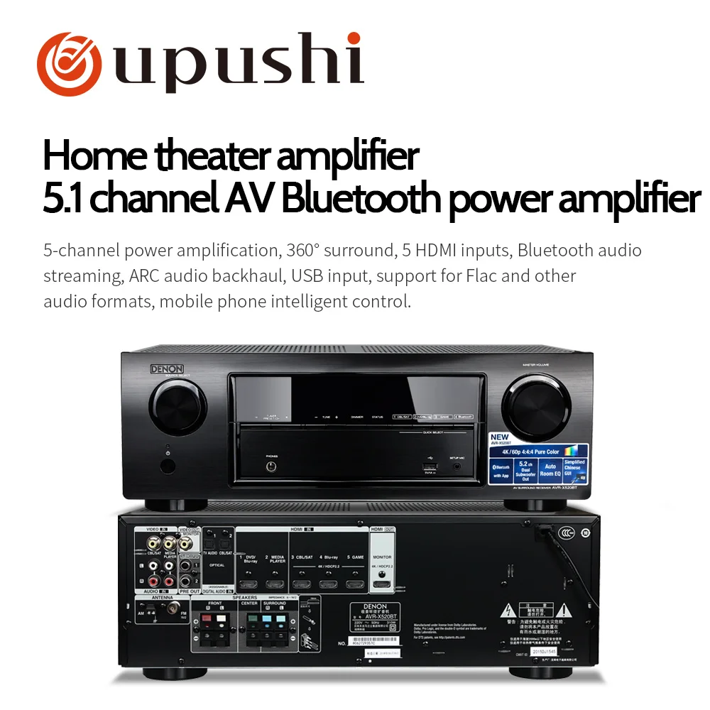 Hifi 5.1 Stereo Home Theater Amplifier Square