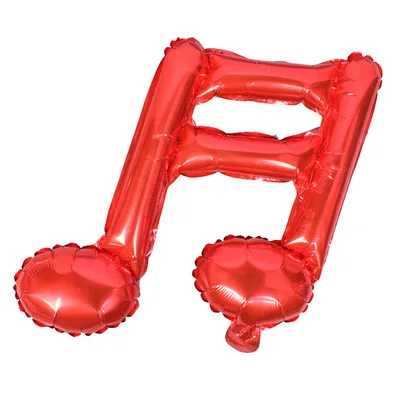 2 шт музыкальные нот воздушные шары для воздушный шар для детей Алюминиевая Фольга Красочный гелиевый воздух баллон день рождения украшения поставки - Цвет: red double note