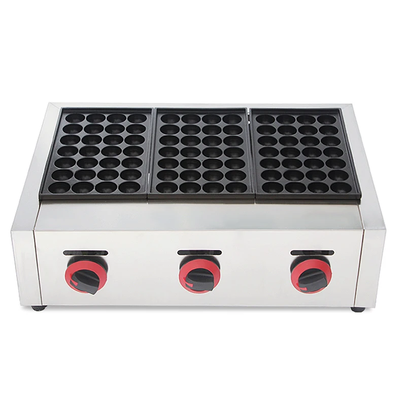 Газовый Японские закуски осьминог пельмени плита три лотка Takoyaki Maker 84-Balls