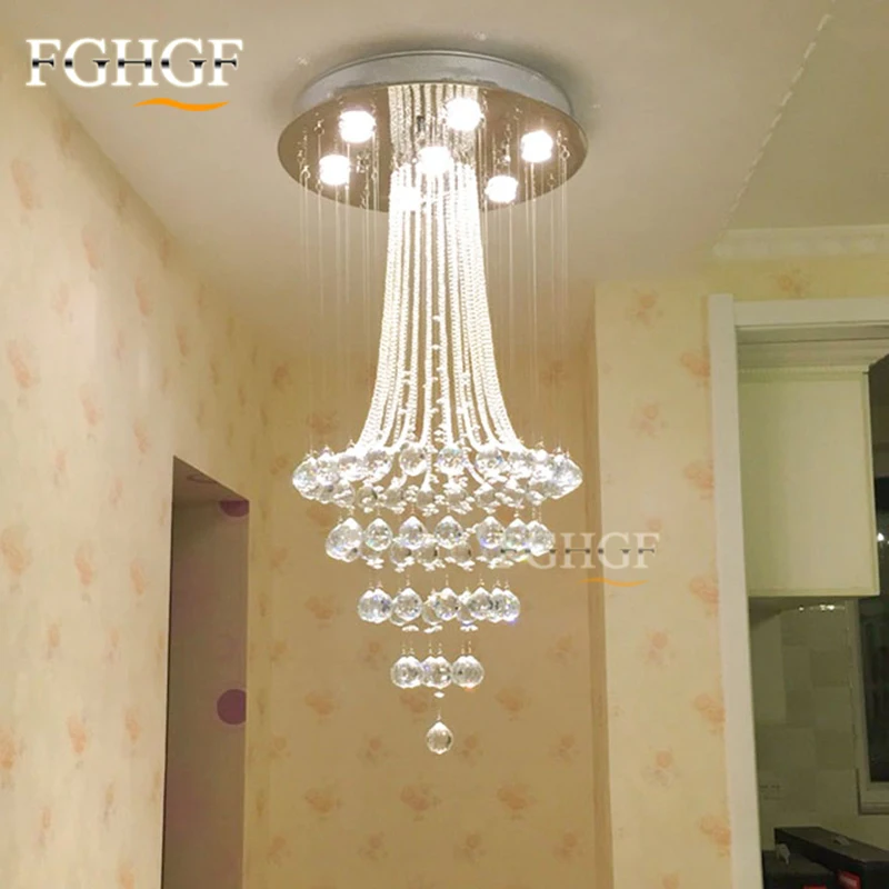 Luxury Modern Crystal Chandelier Light Lustres de Cristal Lamp Home Lighting Long Stair Lamp for Flush Mounted 100% Guarentee (3)
